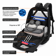 Рюкзак 3 в 1 Tigernu T-B9836 черный