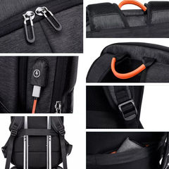 Рюкзак молодёжный для ноутбука Tangcool 706 тёмно-серый камуфляжный