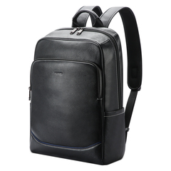 Рюкзак бизнес BOPAI 61-121671A из натуральной кожи черный