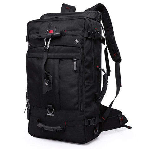 Рюкзак-сумка дорожная Pakken 2040 чёрный, 35 литров