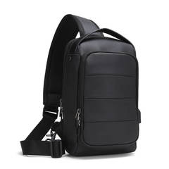 Рюкзак однолямочный стильный КАКА 852 чёрный
