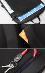 Рюкзак плоский для ноутбука BOPAI чёрный