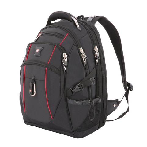 Рюкзак вместительный Swissgear 15” чёрный/красный