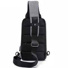 Рюкзак однолямочный КАКА 856 серо-чёрный